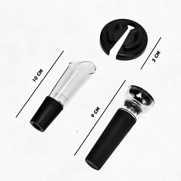 Kit Para Vinho Com Bico Aerador e Rolha Tampa a Vácuo - Image 9