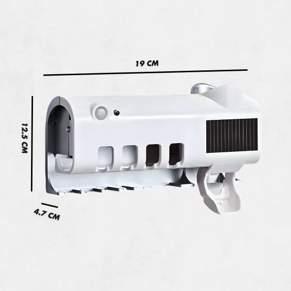 Suporte Dipenser Com Esterilizador UV Porta Escova e Pasta de Dente - Image 8