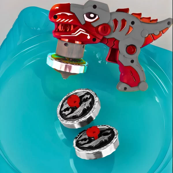 Brinquedo Beyblade Batalha Dinossauro Lançador De Disco - Image 2