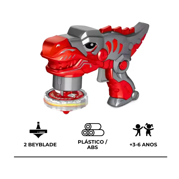 Brinquedo Beyblade Batalha Dinossauro Lançador De Disco - Image 9