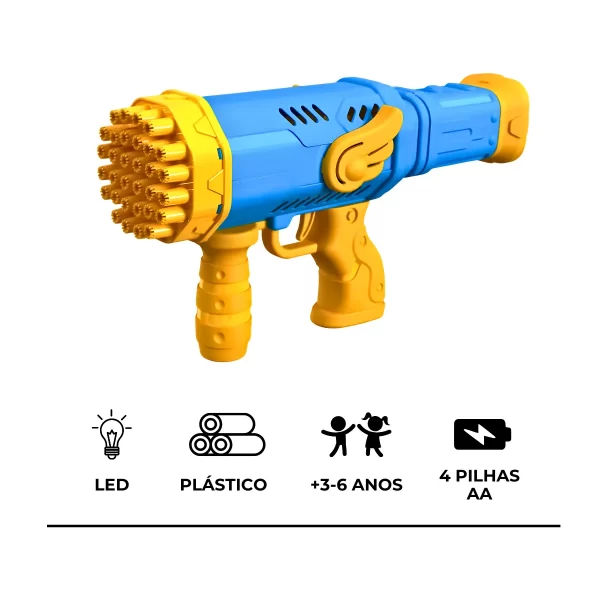 Lança Bola De Sabão Automática Pistola de Bolhas - Image 9