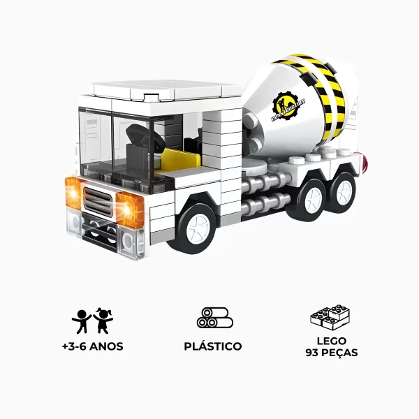 Brinquedo Blocos de Construção Carro Misturador de Cimento - Image 8