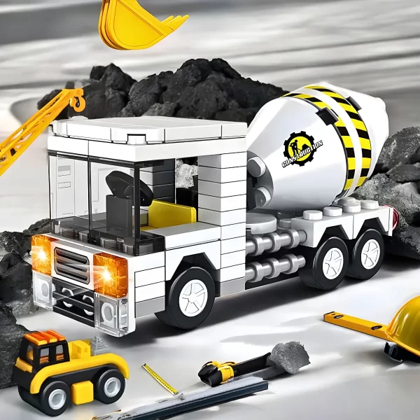Brinquedo Blocos de Construção Carro Misturador de Cimento - Image 3