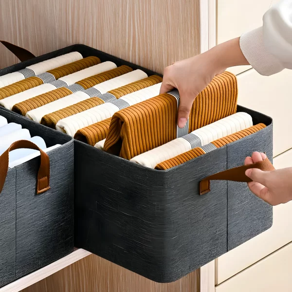 Cesto Caixa Organizadora Dobrável Para Guarda-Roupa ou Armár - Image 2