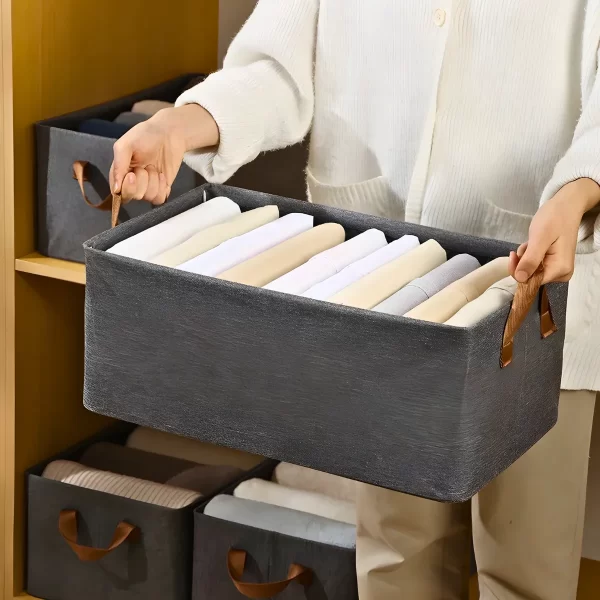 Cesto Caixa Organizadora Dobrável Para Guarda-Roupa ou Armár - Image 6