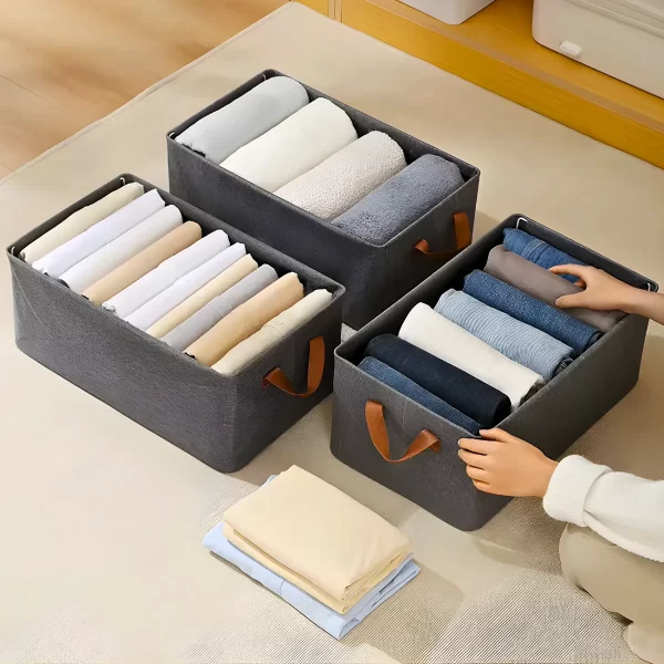 Cesto Caixa Organizadora Dobrável Para Guarda-Roupa ou Armár - Image 5