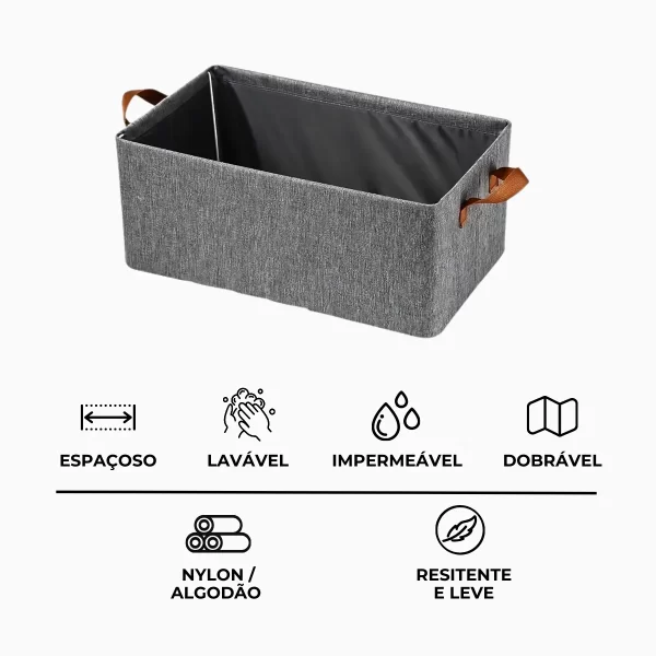Cesto Caixa Organizadora Dobrável Para Guarda-Roupa ou Armár - Image 10