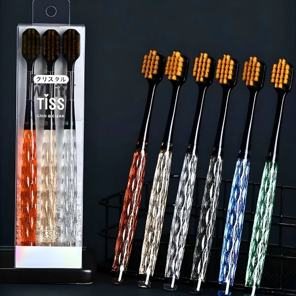 Kit 3 Escovas De Dente com Cabo De Cristal - Image 7