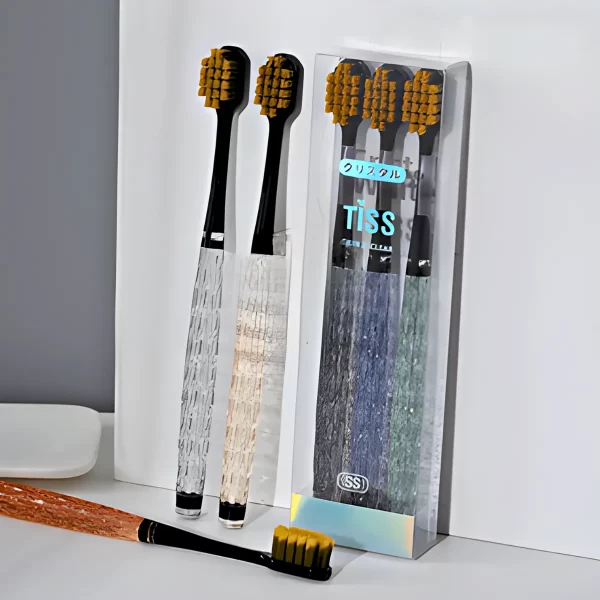 Kit 3 Escovas De Dente com Cabo De Cristal - Image 4