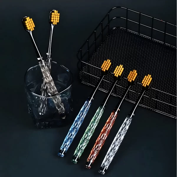 Kit 3 Escovas De Dente com Cabo De Cristal - Image 5