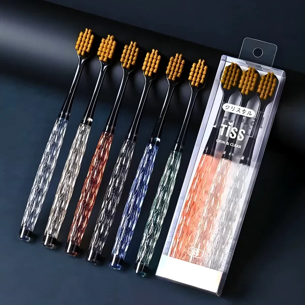 Kit 3 Escovas De Dente com Cabo De Cristal - Image 3