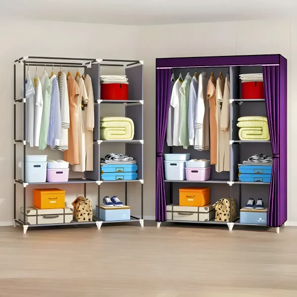 Guarda Roupa Closet Dobrável Organizador com Capa de Tecido - Image 7