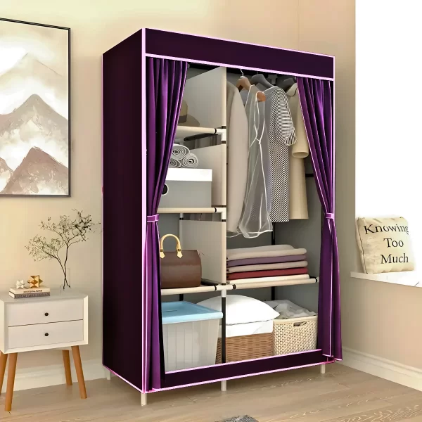 Guarda Roupa Closet Dobrável Organizador com Capa de Tecido - Image 2