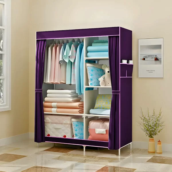 Guarda Roupa Closet Dobrável Organizador com Capa de Tecido - Image 6