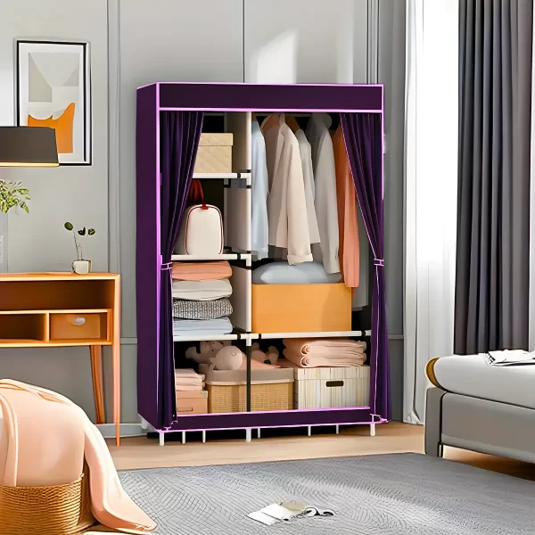 Guarda Roupa Closet Dobrável Organizador com Capa de Tecido - Image 5