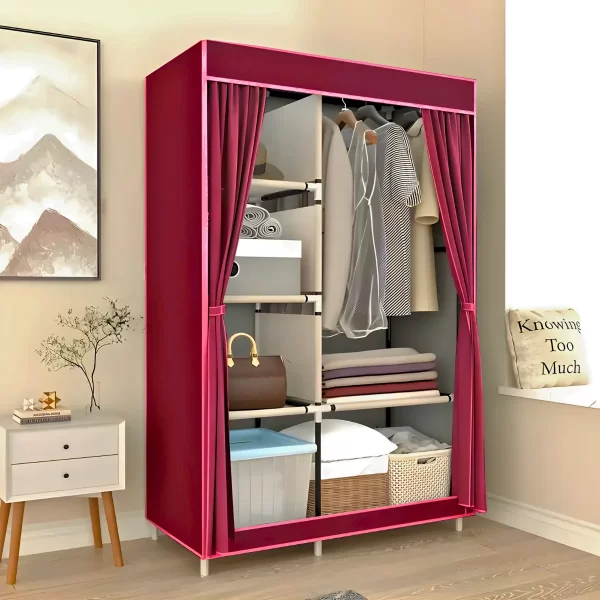 Guarda Roupa Closet Dobrável Organizador com Capa de Tecido - Image 4