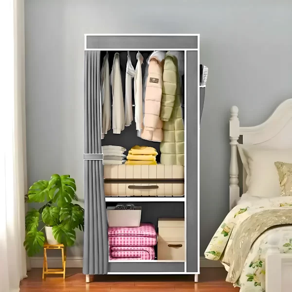 Guarda Roupa Closet Dobrável Organizador com Capa de Tecido 1 Porta - Image 3