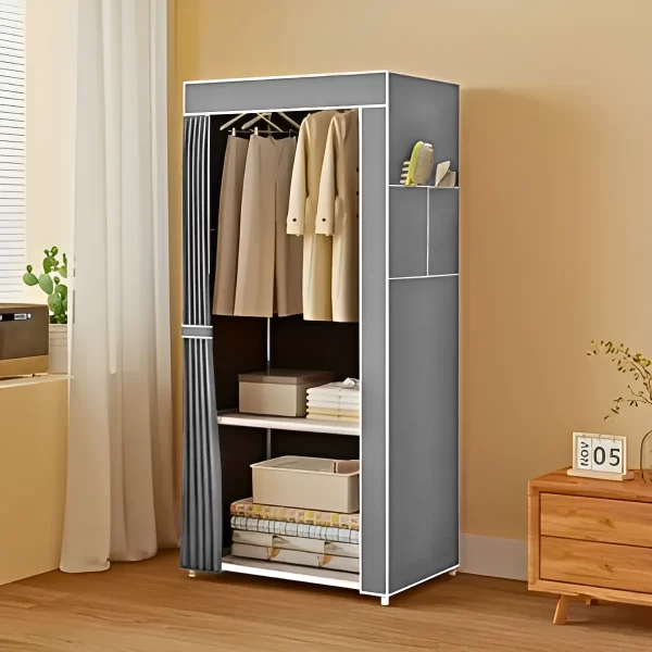 Guarda Roupa Closet Dobrável Organizador com Capa de Tecido 1 Porta - Image 6