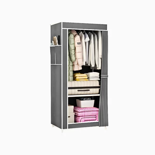 Guarda Roupa Closet Dobrável Organizador com Capa de Tecido 1 Porta