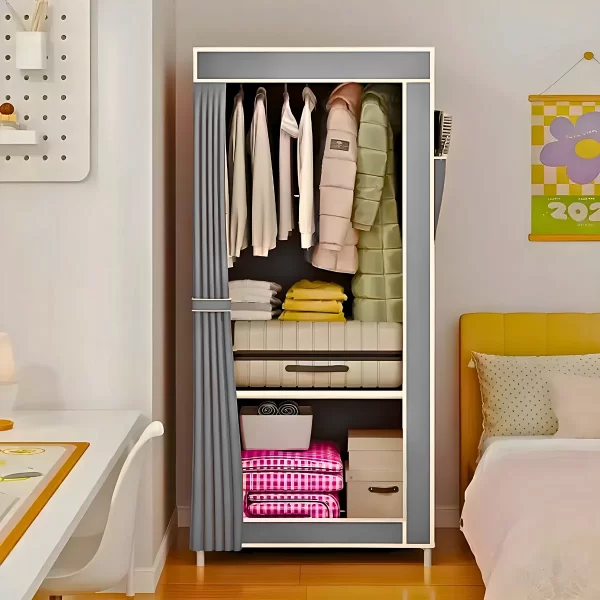 Guarda Roupa Closet Dobrável Organizador com Capa de Tecido 1 Porta - Image 4