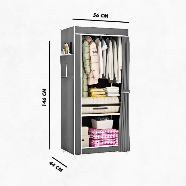 Guarda Roupa Closet Dobrável Organizador com Capa de Tecido 1 Porta - Image 12