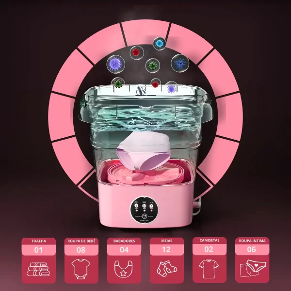 Mini Máquina de Lavar Roupa Portátil - Image 7