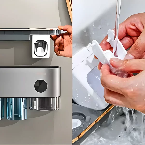 Suporte Porta Escova e Pasta de Dente com Armazenando - Image 6