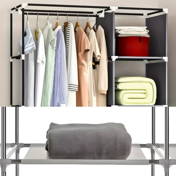 Guarda Roupa Closet Dobrável Organizador com Capa de Tecido - Image 8