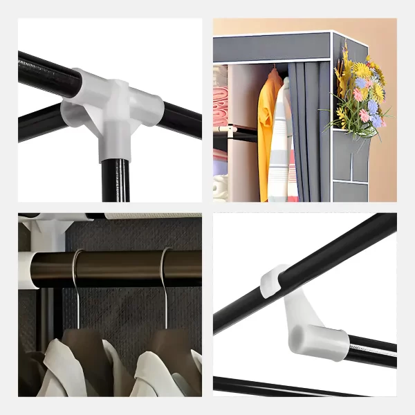 Guarda Roupa Closet Dobrável Organizador com Capa de Tecido - Image 10