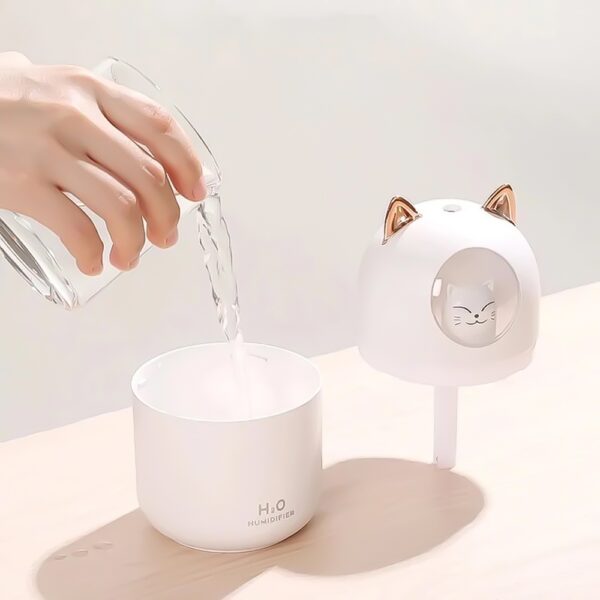Umidificador Aromatizador Difusor Infantil Gatinho Luz Rgb - Image 4