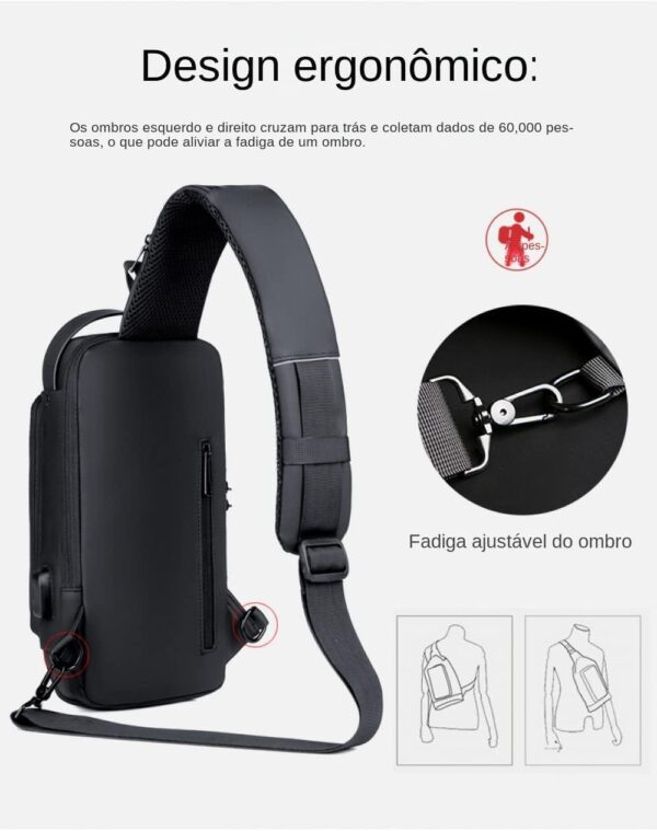 Pochet masculina com cadeado à prova d'água anti-roubo - Image 11