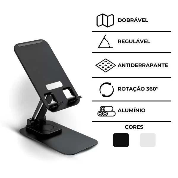 Suporte Articulado De Mesa Para Tablet E Smartphone - Image 7
