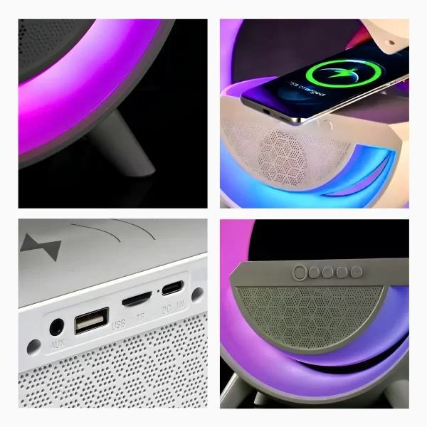 Luminária Inteligente com Caixa De Som e Carregador Indução - Image 7