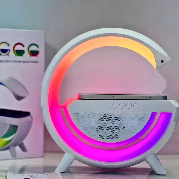 Luminária Inteligente com Caixa De Som e Carregador Indução - Image 2
