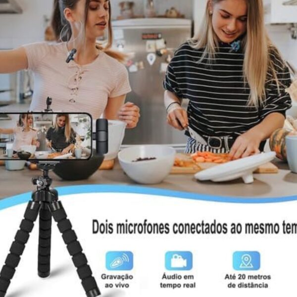Microfone Lapela Sem Fio Compatível Android Usb C Type C - Image 3