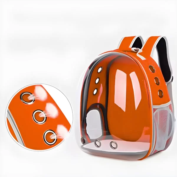 Mochila Pet Para Transporte De Cães E Gatos Visão Panorâmica - Image 3