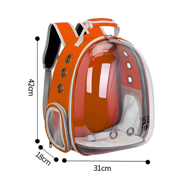 Mochila Pet Para Transporte De Cães E Gatos Visão Panorâmica - Image 6