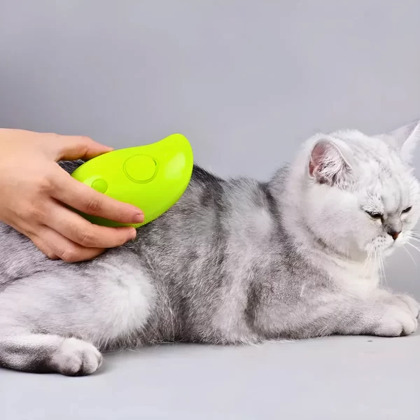 Escova Autolimpante 3 Em 1 Para Pets A Vapor com Spray - Image 4