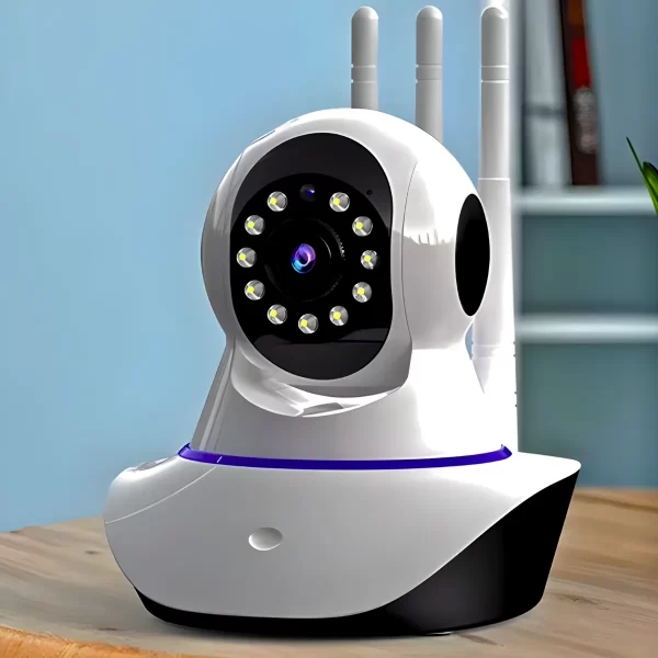 Câmera Ip Sem Fio 360° 3 Antenas HD Wifi Visão Noturna Alarm - Image 2