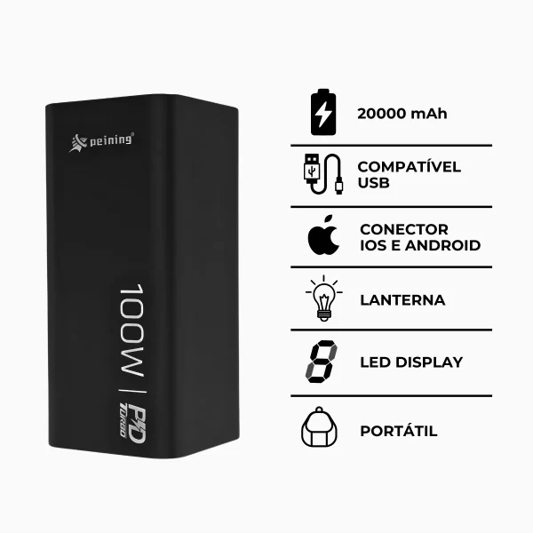 Carregador Power Bank Portátil 20000mah Carga Rápida - Image 9