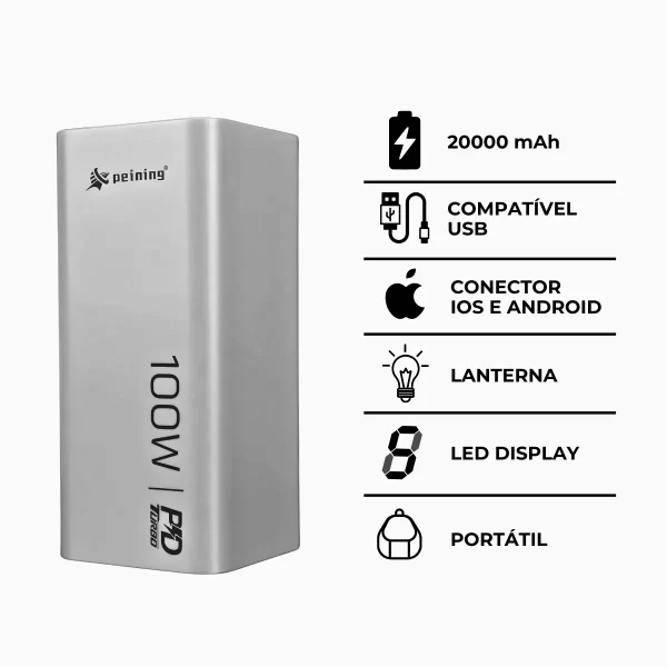 Carregador Power Bank Portátil 20000mah Carga Rápida - Image 12