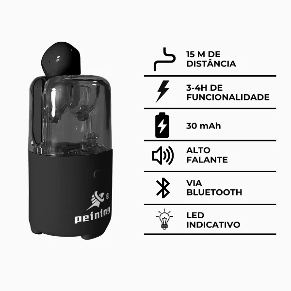 Fone de Ouvido e Caixa de Som Alto Falante Bluetooth Sem Fio - Image 9