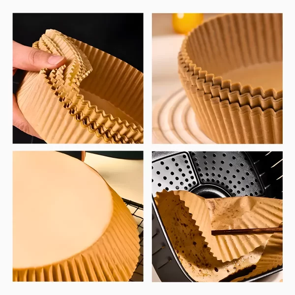 Forro de Papel Antiaderente Para Airfryer – 50 unidades - Image 9
