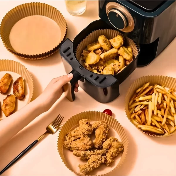 Forro de Papel Antiaderente Para Airfryer – 50 unidades - Image 4