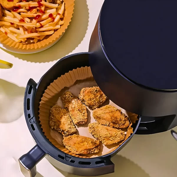 Forro de Papel Antiaderente Para Airfryer – 50 unidades - Image 6