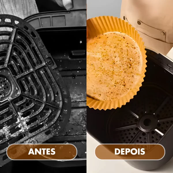 Forro de Papel Antiaderente Para Airfryer – 50 unidades - Image 8