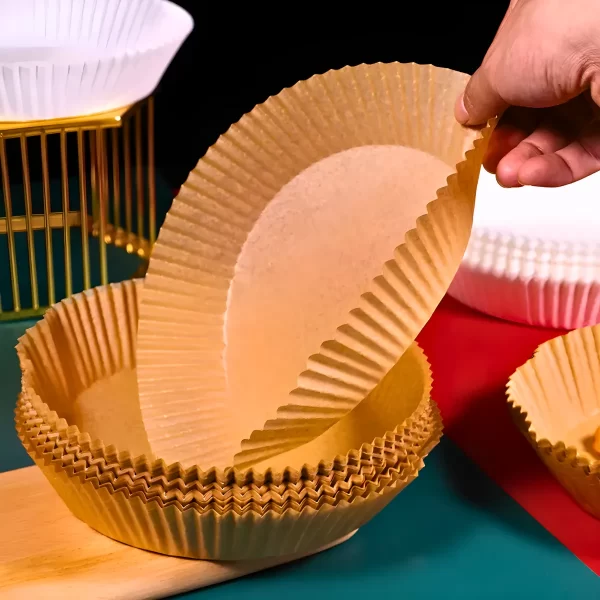 Forro de Papel Antiaderente Para Airfryer – 50 unidades - Image 3