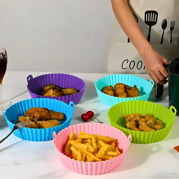 Forma de silicone reutilizável para fritadeira a ar Air Frye - Image 4