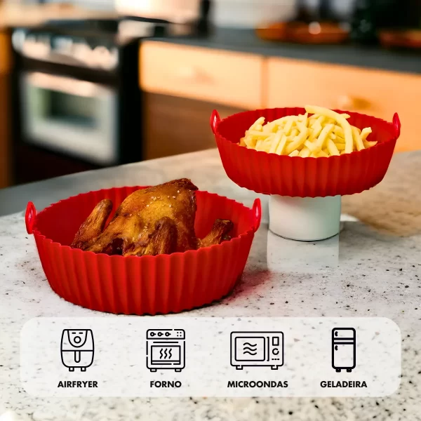 Forma de silicone reutilizável para fritadeira a ar Air Frye - Image 7
