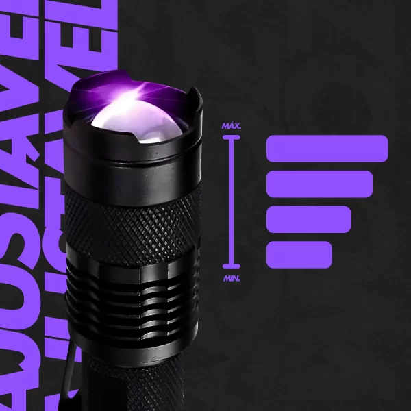 Lanterna Recarregável Luz Negra Uv Resistente A Água - Image 5
